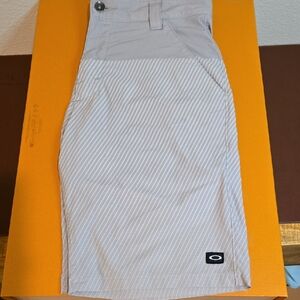 Oakley Light Gray Pinstripe Shorts